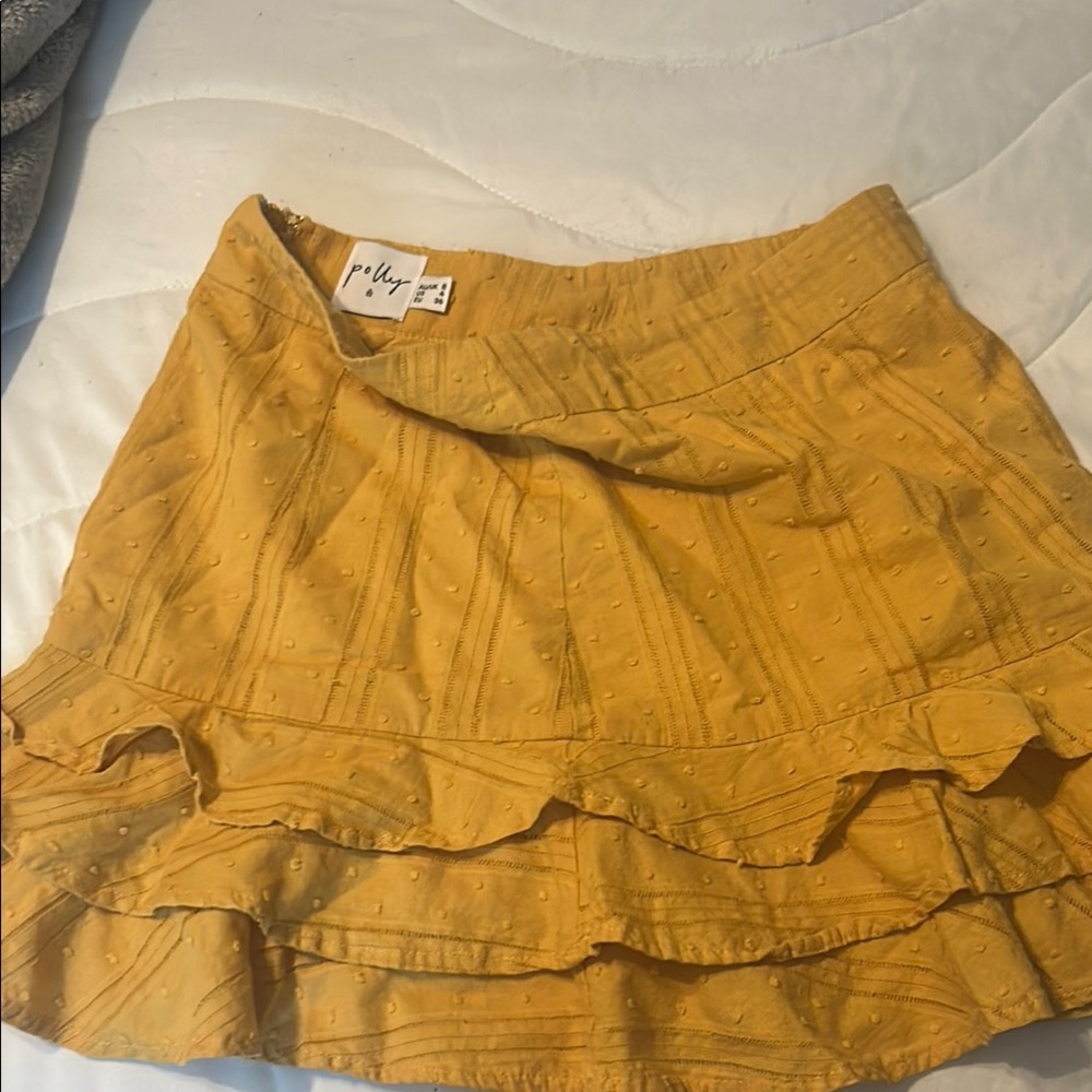 Yellow Ruffled Skirt - Picture 2 of 4